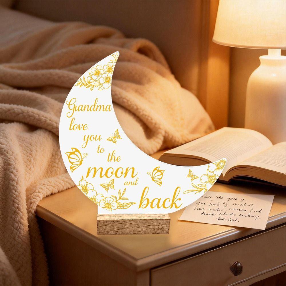 Black Gold Desktop Ornament Mother's Day Decorative Figurine 3D Moon Decorative Ornaments  Gift