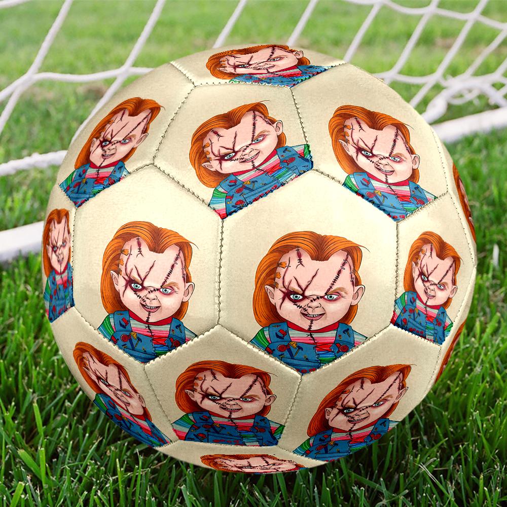 Chucky Theme Size 5 Soccer Ball, Suitable for Both Indoor and Outdoor Matches, a Gift Suitable for Everyone.