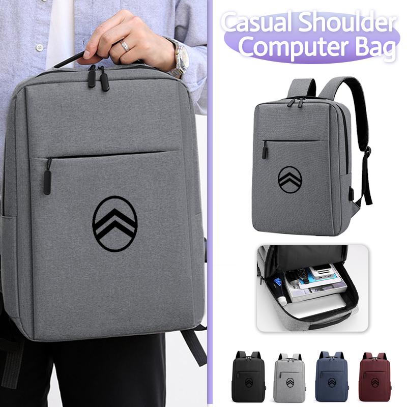 Business Shoulder Work Bag USB Chargring Travel Computer Backpack For Citroen C4 C3 C5 C2 Berlingo Celysee Cactus Picasso Grand
