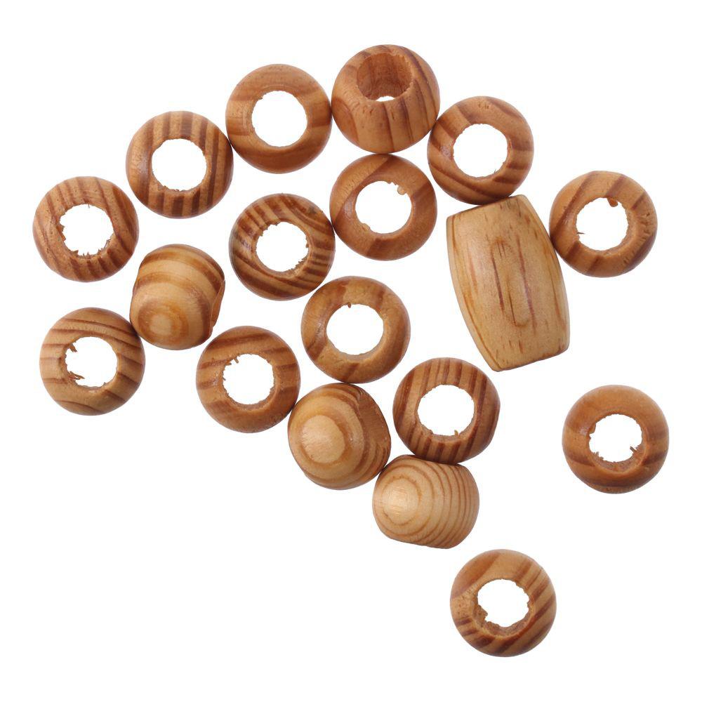 

30mm Natural Wooden Beads 20mm Grain Wooden Beads Pendants Hole 10mm DIY Crafts