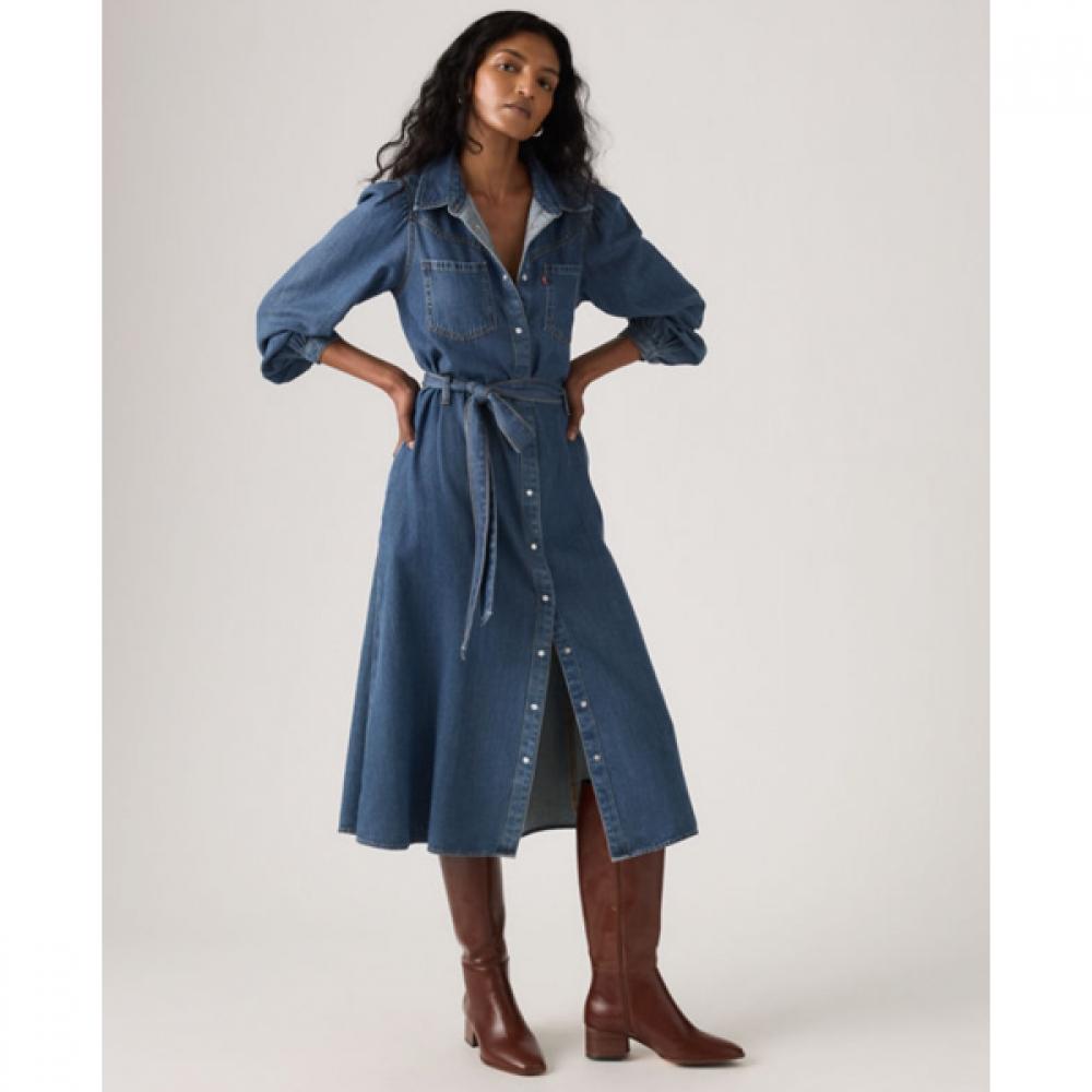 Levi S Women S Journey Long Sleeve Maxi dreSS 005ok0000