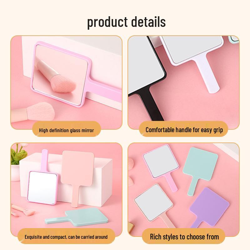 Custom Handheld Square Makeup Mirror with Logo Printing - Perfect Gift