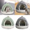 Cat Bed Dog with Removable Washable Cushion Kennel Decorative Slip Villa Shelter for