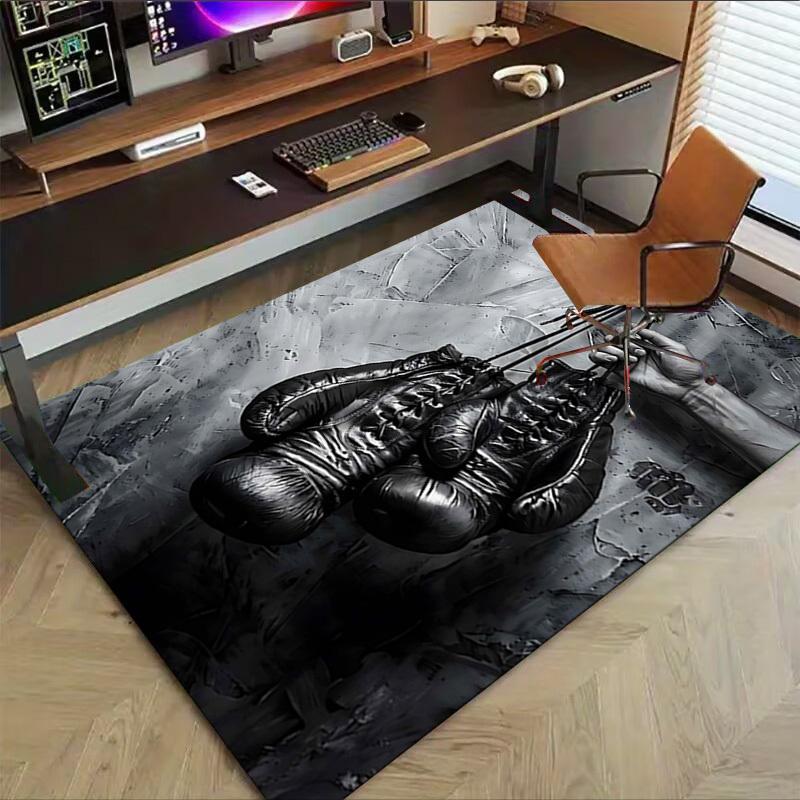 1PC boxing gloves Extra Large Non-Slip Floor carpet, Office, family, bedroom, Studio - Large Area RugJ0377