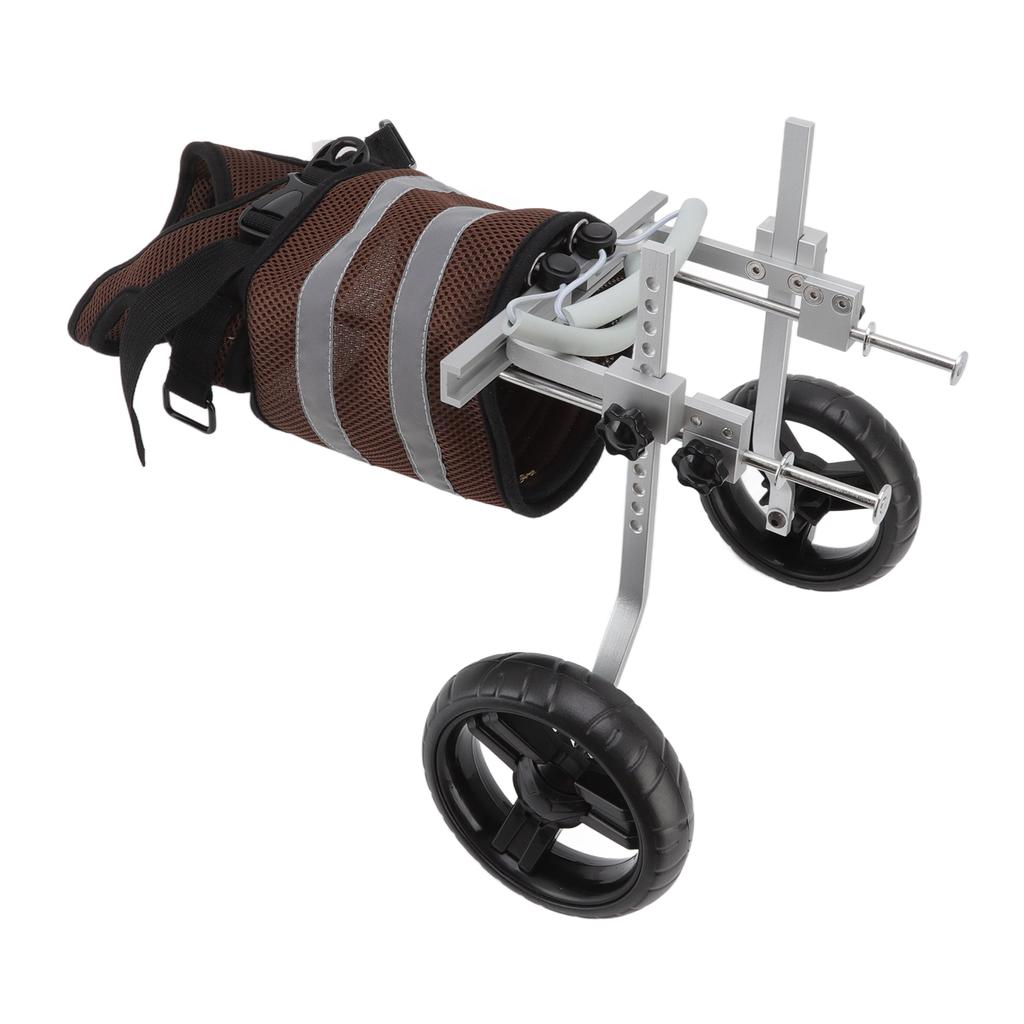 Dog Wheelchair Lightweight 2 Wheels Adjustable Dog Wheelchair with Reflective Stripes for Back Legs