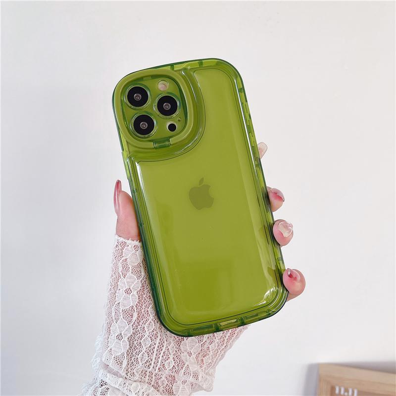 

Невидимый складной держатель для линз, чехол для телефона для iPhone 13 11 12 Pro Max 15 14 Plus, милый противоударный бампер ярких цветов For iPhone 15