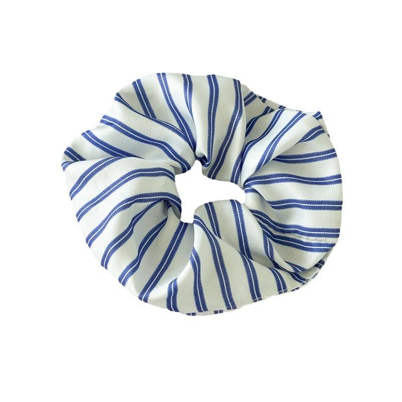 Simple and Fresh Striped Hairband, Minimalist Hair Tie, Big Intestine-style Hair Band, Versatile Girl's Ponytail Hair Accessory