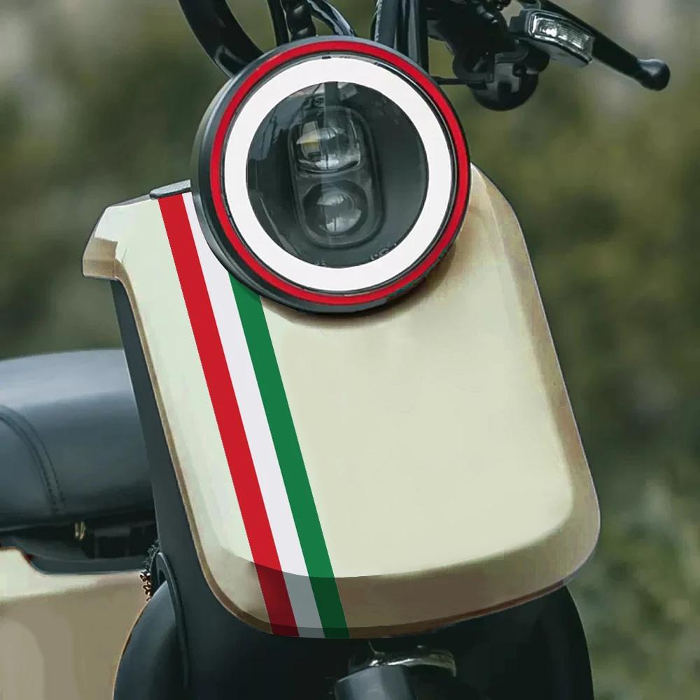 Adesivo Moto Stile Bandiera Italia Decalcomania in Vinile Decorazioni Carena Anteriore Accessori Per Vespa Piaggio Ducati Aprilia Moto Guzzi