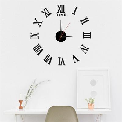 Creative Nordic Living Room Acrylic Roman Clock Bedroom DIY Silent Wall Clock Home Wall Decoration Clock