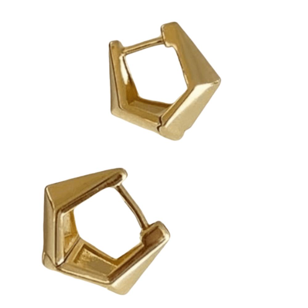 

Irregular Polygon Earrings Rhombic Section Geometric Metal Earring Trending Vintage Jewelry Girls золотой