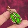 Tree Of Life Copper Green Turquoise Pendant Copper Wire Wrapped Gemstone Jewelry