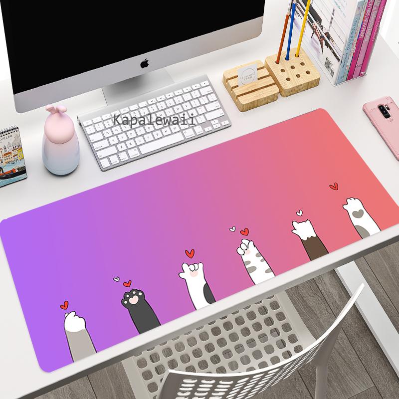 Anime Cute Pink Pad Mouse HD Print Computer Gamer Locking Edge Mousepad XXL Kawaii Keyboard PC Mice Cat Pew Mats Pad For Csgo