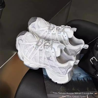 Gu Yun Straps Heightening Sports and Leisure Shoes Women's New Spring Thick-soled Mesh Breathable Tide
