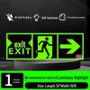 Fluorescent Fire Exit Sign - Self-Adhesive, No Wiring