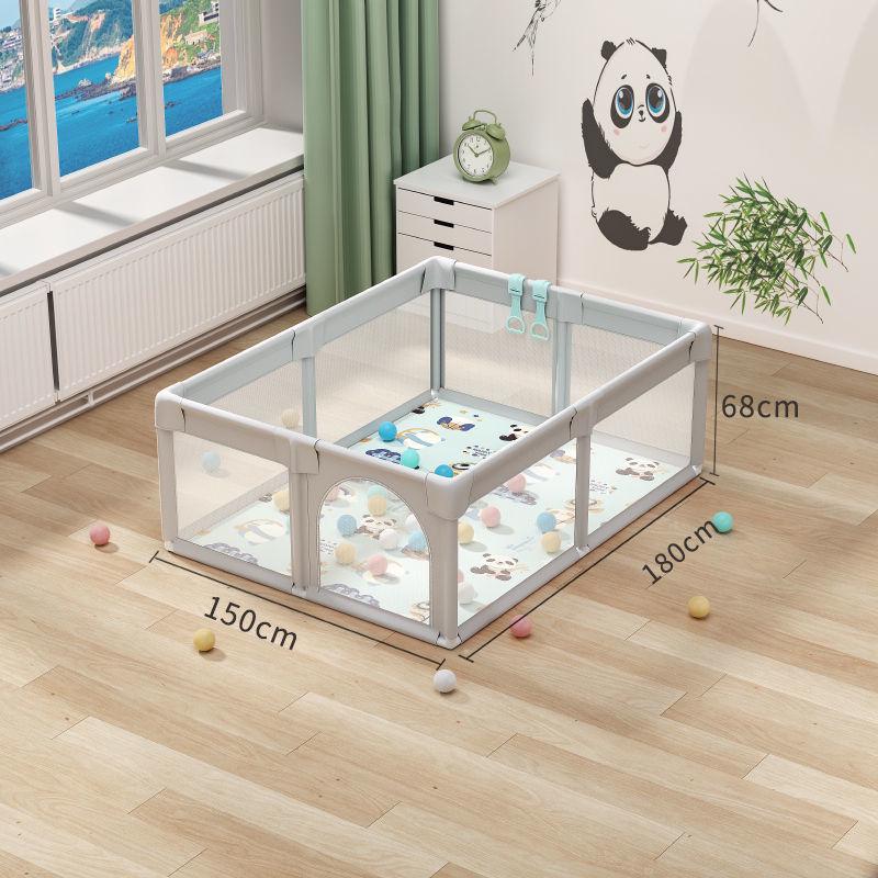 Free Shipping Baby Playpen with Bedside Guardrail & Children's Crawling Mat