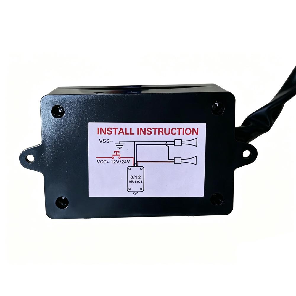 Controlador de Bocina Electrónica Musical de 12V con 8 Sonidos y 12 Sonidos, Unidad de Control de Sonido para Altavoz de Bocina 3+ Pro con Cambio de Volumen para Coche