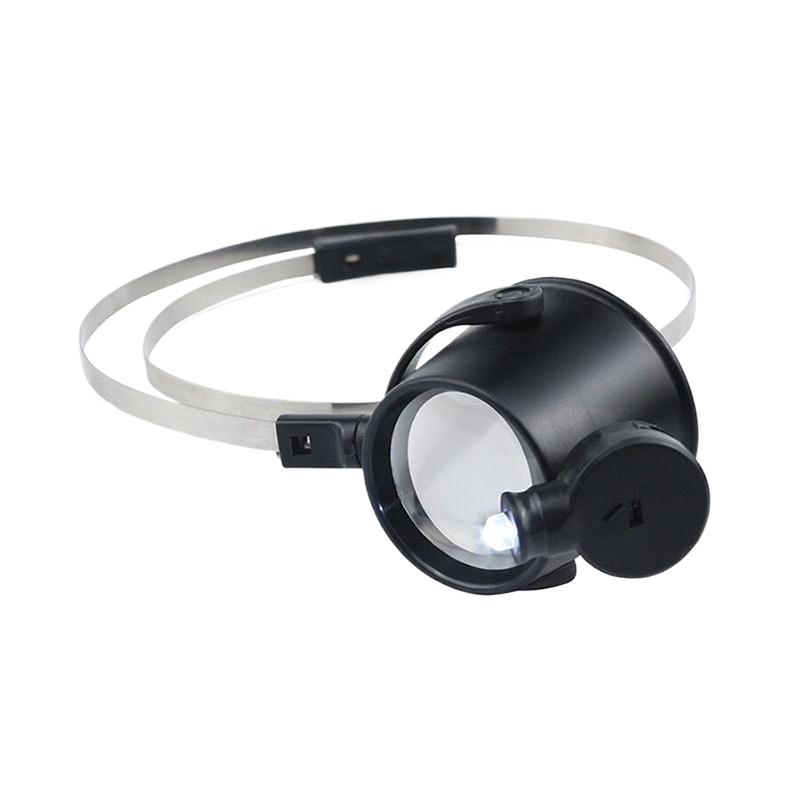 Head Mounted 15X Repair Magnifier With Led Lamp Adjustable Repair Watch Jewelry Tool Magnifier Watchmaker Tools Accessories