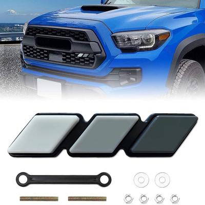 3 Farben Kühlergrillplakette Emblem für Tacoma 4Runner Tundra Sequoia Rav4 Highlander (Weiß/Grau/Schwarz)