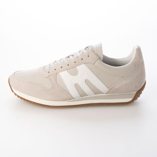 Mobus Men's Leather Sneakers, Genuine Leather, Sports, Casual, Walking Shoes with Archwave Insole, Current Model BISMAR2 (LT.GREY/WHITE, Size 26.0 cm)