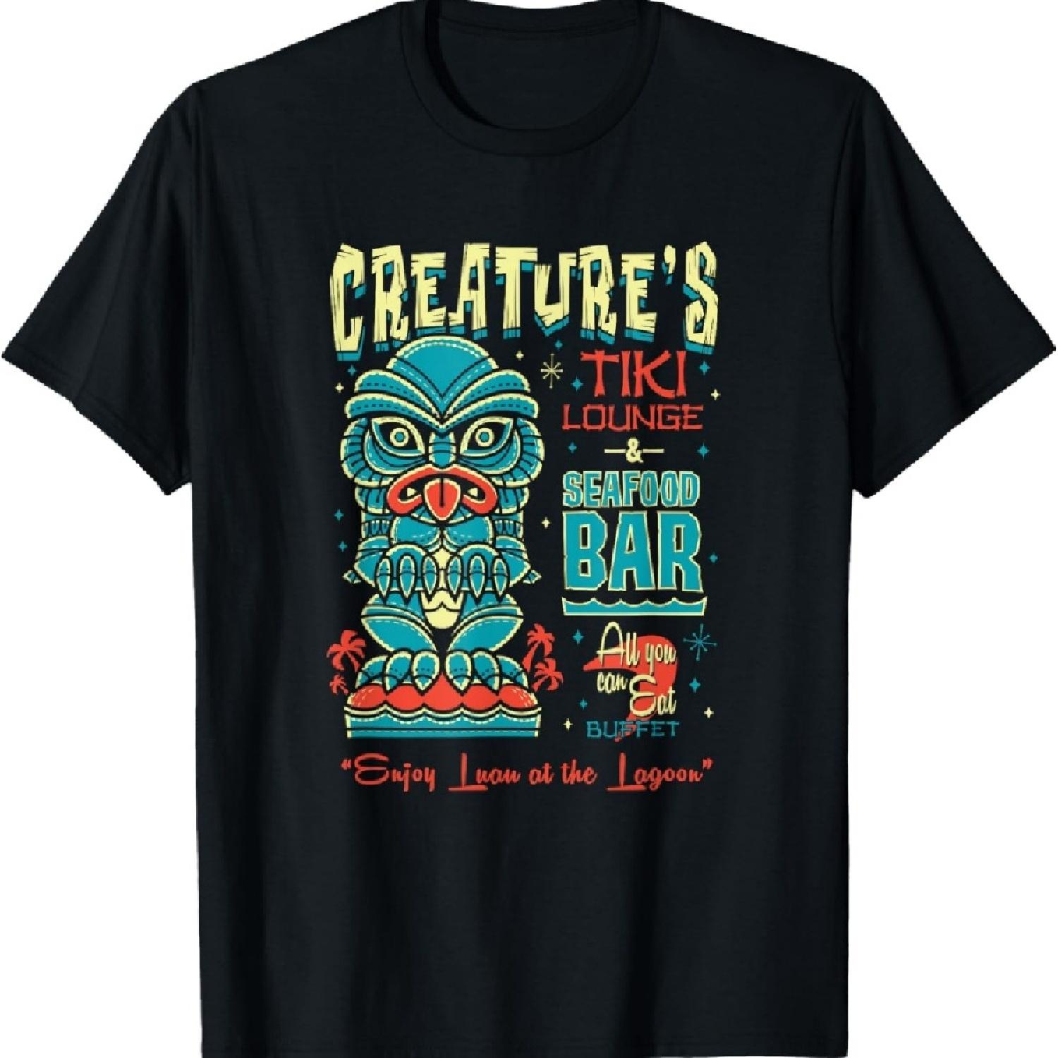 

Creature Tiki Lounge Lagoon - Retro Hawaii Surf Vacation T-Shirt S