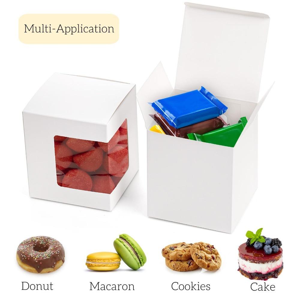 18pcs White Packaging Box with Transparent Windows Gift Boxes Wrapping Box with Clear View Window for Wedding Mugs Cup Boxes for Jewelry Display