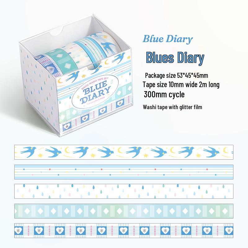 Xin Mo Washi Tape Set: Frosting Fantasy Series - 6 Styles for Basic Journal Decorations