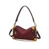 2024 High-End Square Soft Leather Pillow Bag: Single Shoulder Underarm Messenger Bag for Women