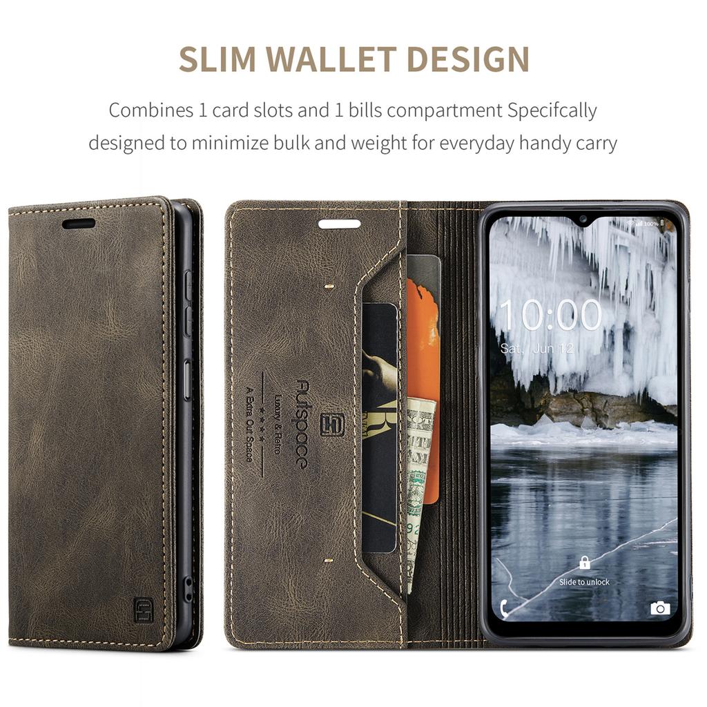 Premium Vintage Leather Wallet Case for Samsung Galaxy A14 4G/5G - RFID Protection Flip Cover with Card Slots, Shockproof Retro Style (4 Colors)
