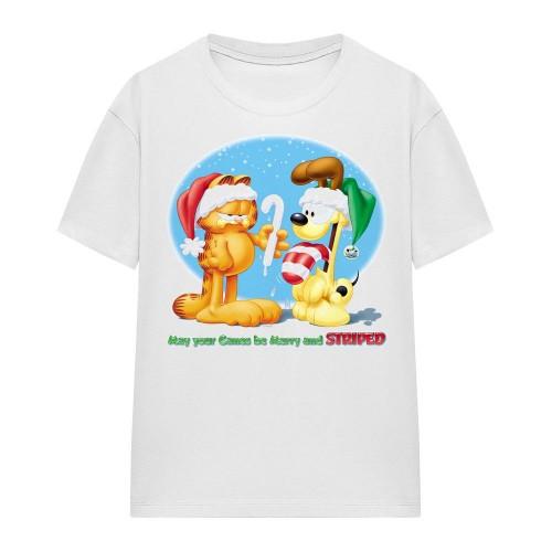 Garfield Unisex Vuxen Merry And Striped T-Shirt