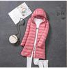 2024 Women's Plus Size Lightweight Mid-Length Down Jacket with Detachable Hood