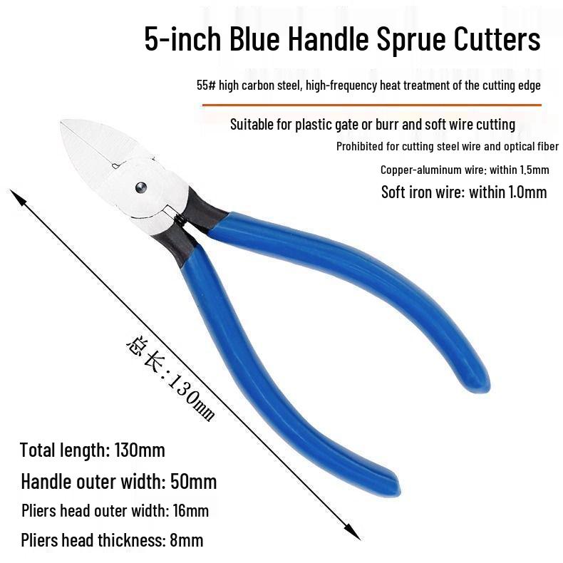 Industrial Pliers Set: 6" Cutting, 5" Diagonal, 8" Electrician's Pliers & Model Scissors