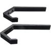 2PCS Helmet Holders Plastic Hanging Hooks Wall Mounted Hangers Hat Glove Bag Shoe Clothes Rack-Black