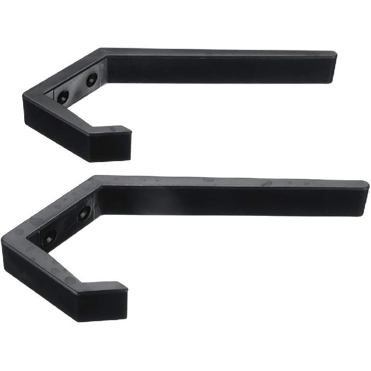 2PCS Helmet Holders Plastic Hanging Hooks Wall Mounted Hangers Hat Glove Bag Shoe Clothes Rack-Black