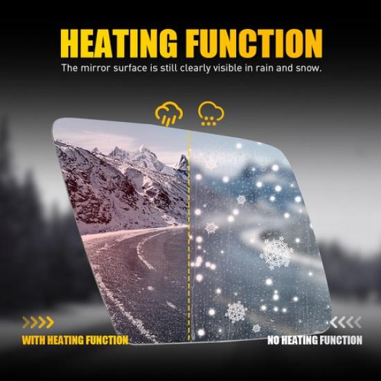 Passenger Side Mirror Glass Heated W/ Blind Spot for 13-18 Mercedes-Benz G GLS N