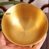 Handcrafted Vintage Brass Salad Bowl,Thickened Hammer Texture Outdoor Picnic Soup Bowl,Camping For Home Copper Tableware 12 cm