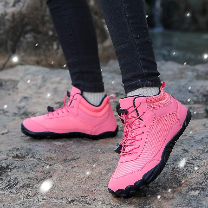 Men's and Women's Waterproof Five-Finger Snow Boots with Velvet Lining for Autumn and Winter Mountaineering