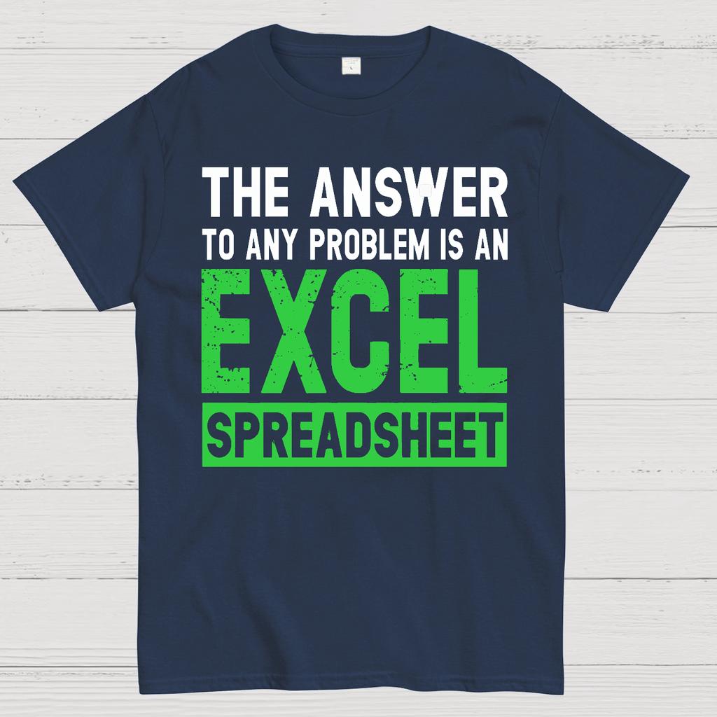The Answer To Any Problem Is An Excel Cotton Summer Casual Cool Loose T-Shirt