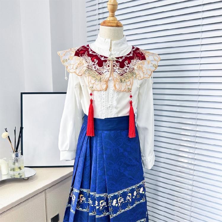 Yunjian Collar Decorative Hanfu Tassels Pearls False Collar Detachable Collar