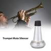 Trumpet Mute Silencer Aluminum Alloy Mute for Trumpet Noise Reducer Anti Disturbance Weak Sound Dampener with Rubber