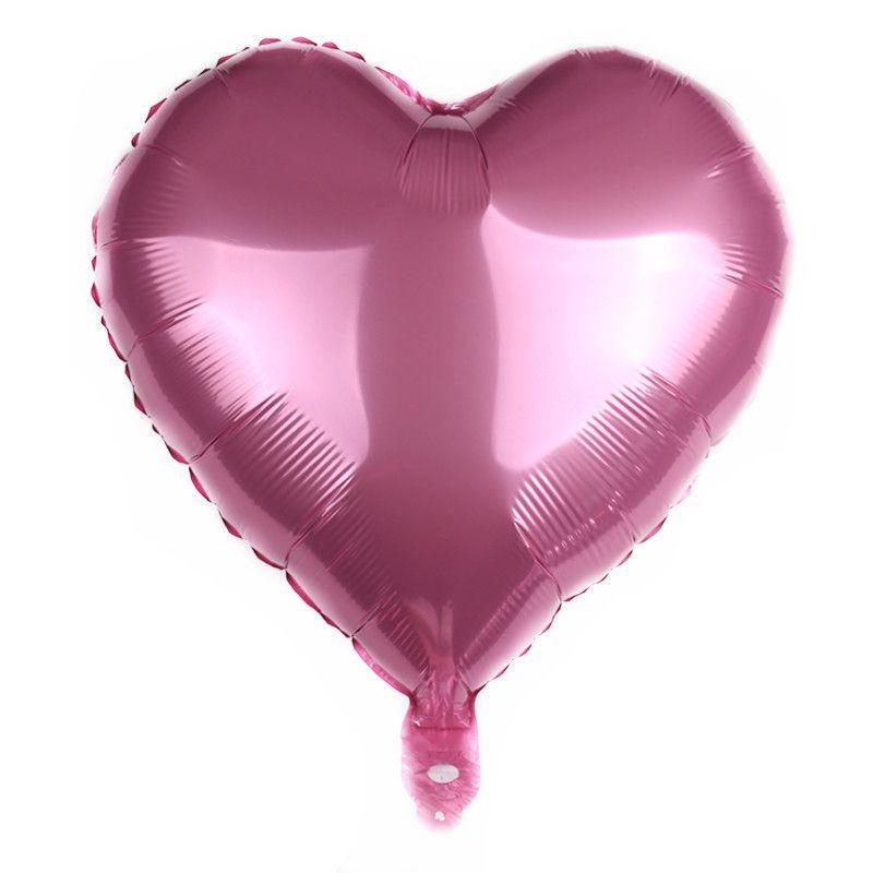 18" Solid Colour Foil Balloons Heart Star Round Shape For Wedding Party Birthday