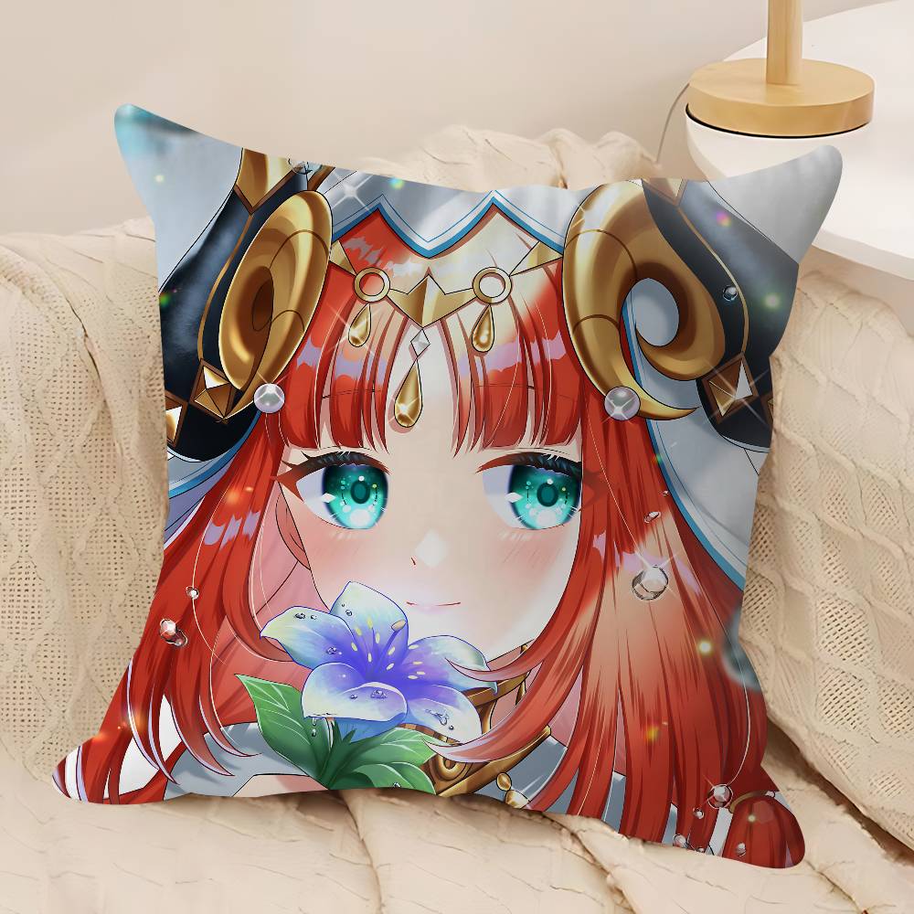 Anime-Charaktere -N-Nilous Kissenbezug Abnehmbarer Waschbarer Kissenbezug – Ganzjährig Weiches Leinen