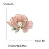 Beaut&Berry Elegant Pearl Peony Flower Brooches for Women Rhinestone Plant Pin Luxury Banquet Wedding Jewelry Friends Gifts