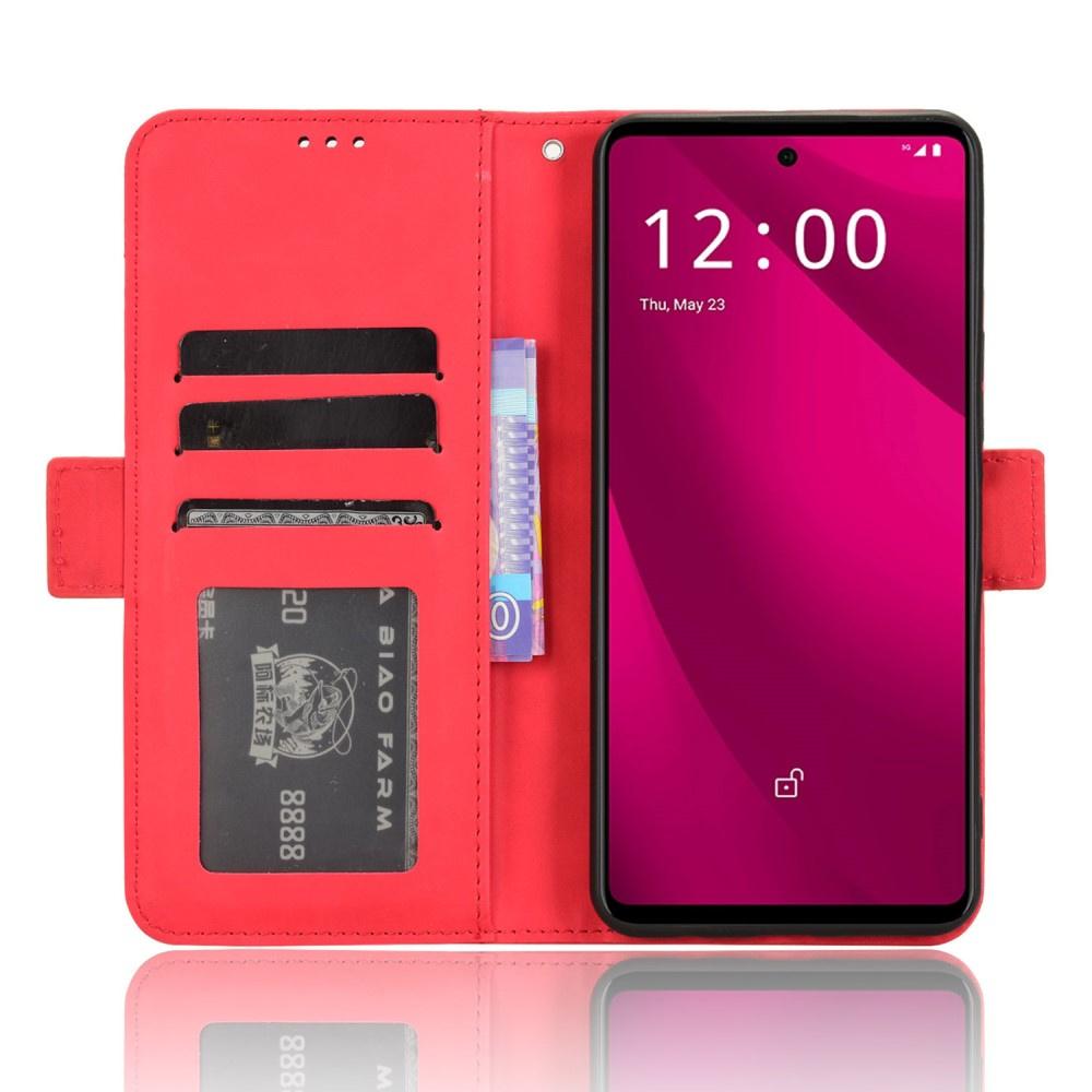 T Phone 2 Pro 5G Flip Case, Card Slot, Red