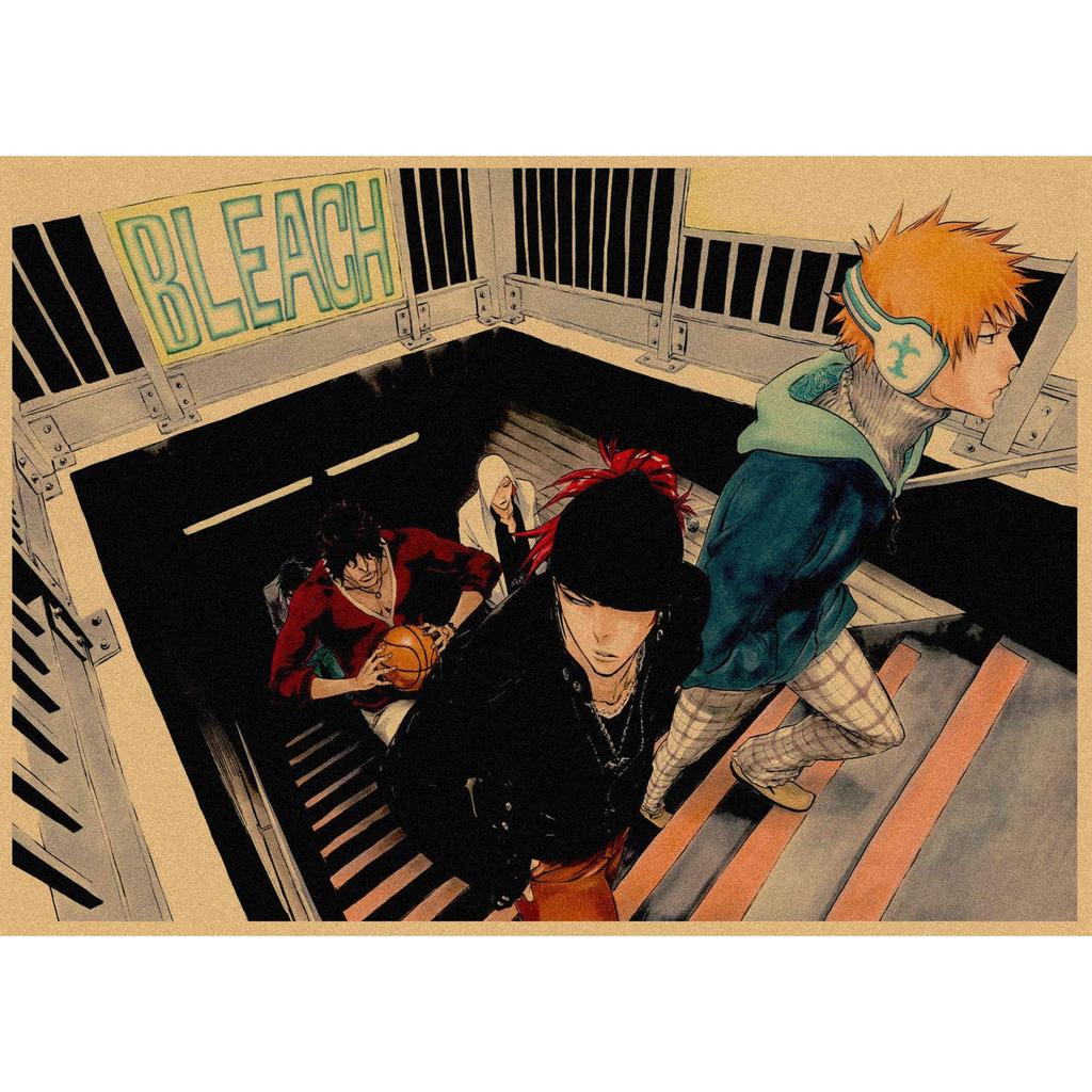 Bleach Anime Retro Kraft Paper Poster Wall Decoration