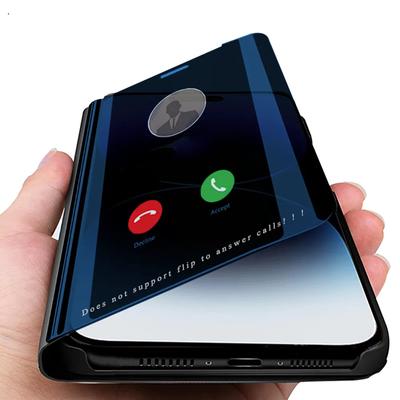 Husă de telefon din piele cu oglindă de lux pentru iPhone 14 13 12 11 Pro Max X XR XS Max 8 7 6s 6 Plus Clear View Cover Stand