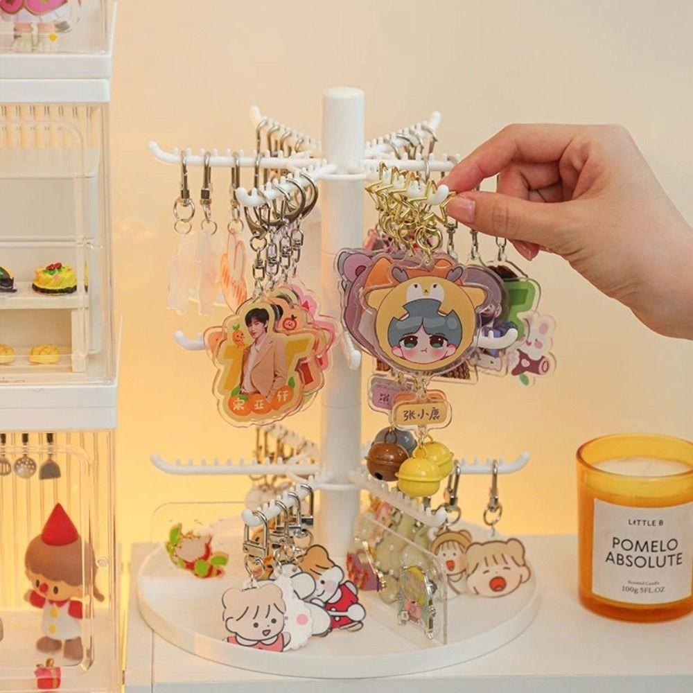 Rings Home Rack Earring Holder Stand Detachable Jewelry Display Rack Rotating Necklace Shelf