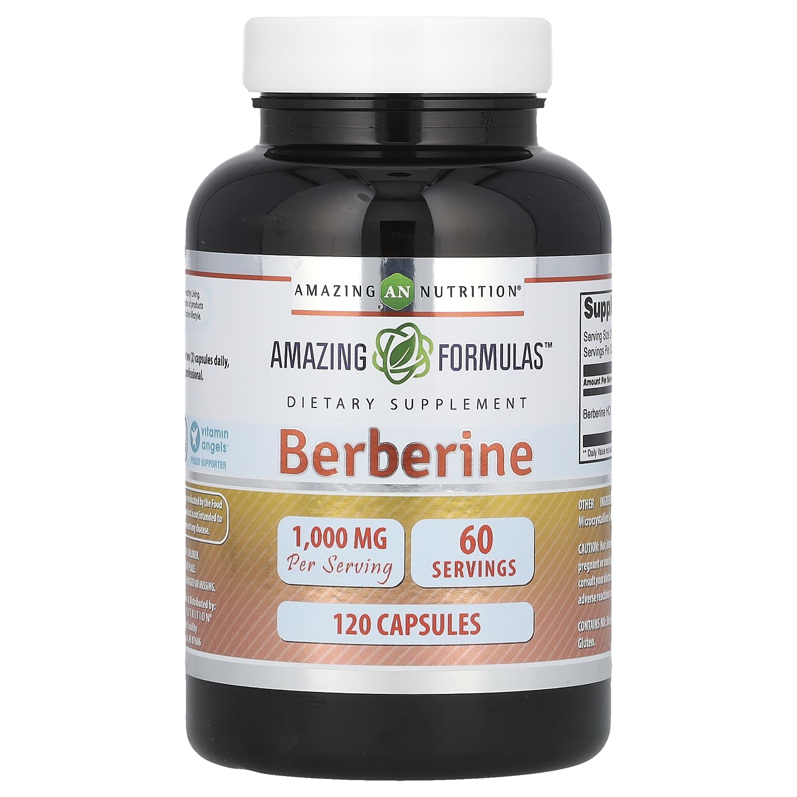 

Amazing Nutrition, Берберин, 1000 мг, 120 капсул (500 мг в капсулі)