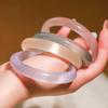 Ice-Type Jadeite Bangle Bracelet Transparent Agate Chalcedony Bracelet  Souvenir Use