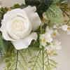 Artificial Wreath Silk Flower Plastic Rose Leaves Front Door Hanging Decor Multicolor 50cm OD