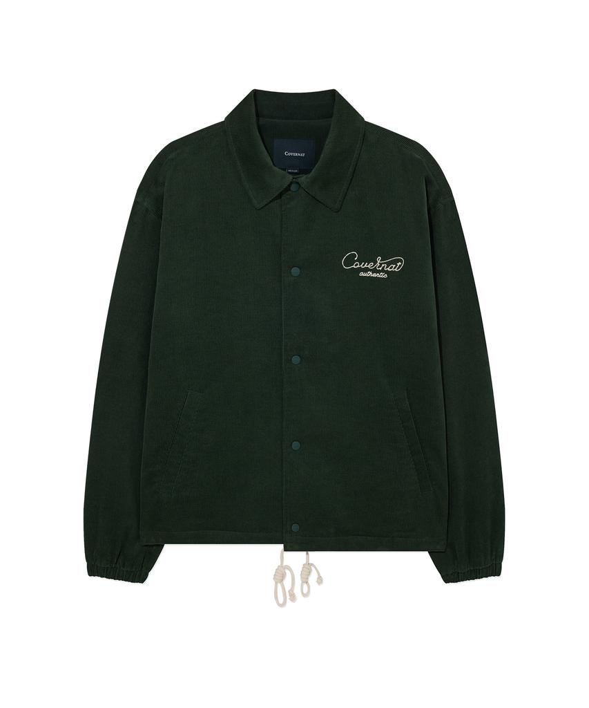 COVERNAT Corduroy Coach Jacket Green